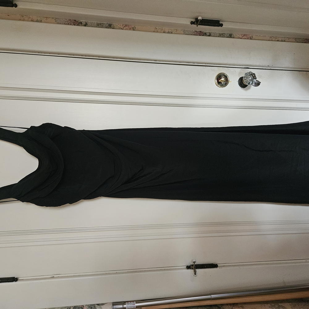 Banana Republic Black Halter Sheath Maxi Dress
